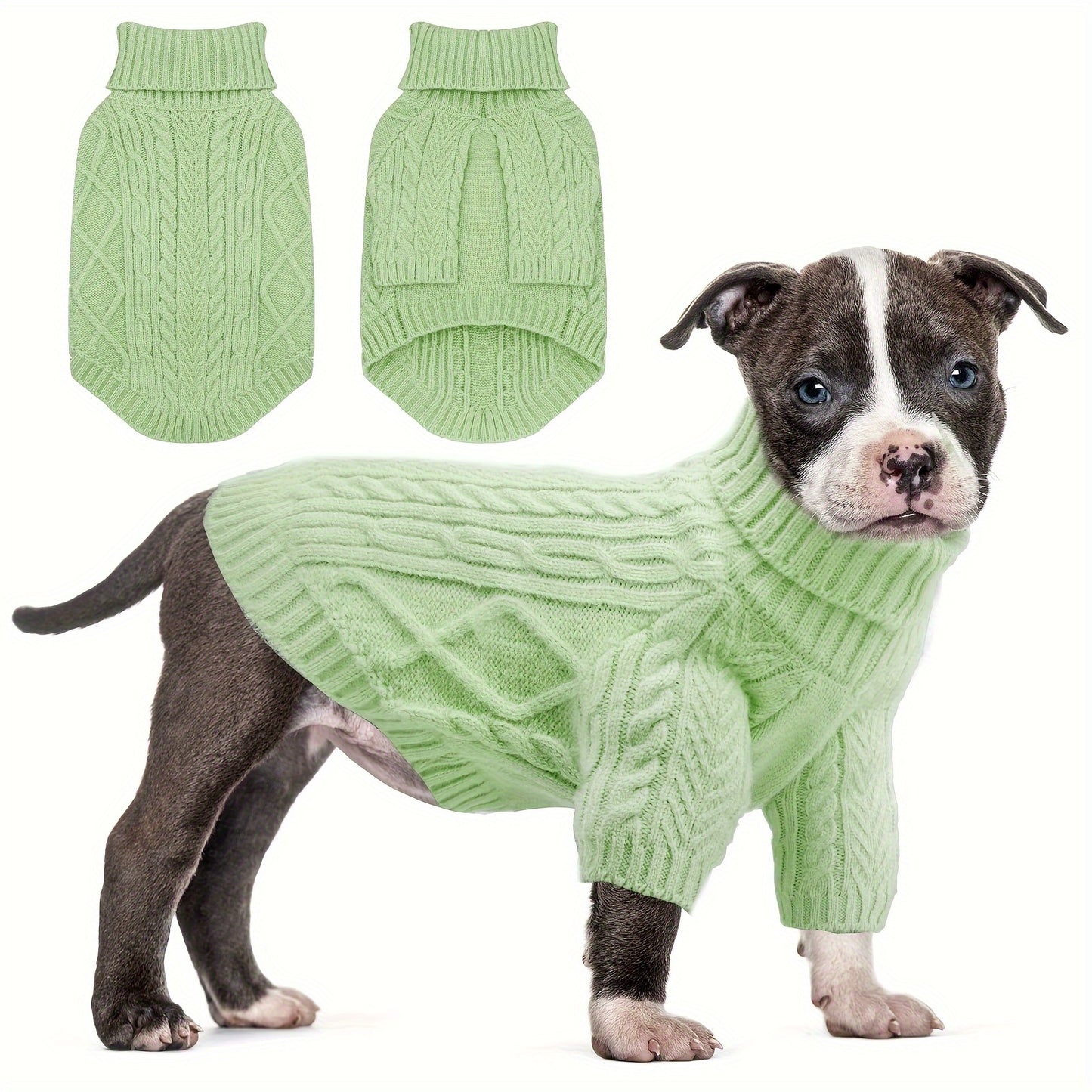 Cozy Turtleneck Dog Sweater for Small and Medium Breeds