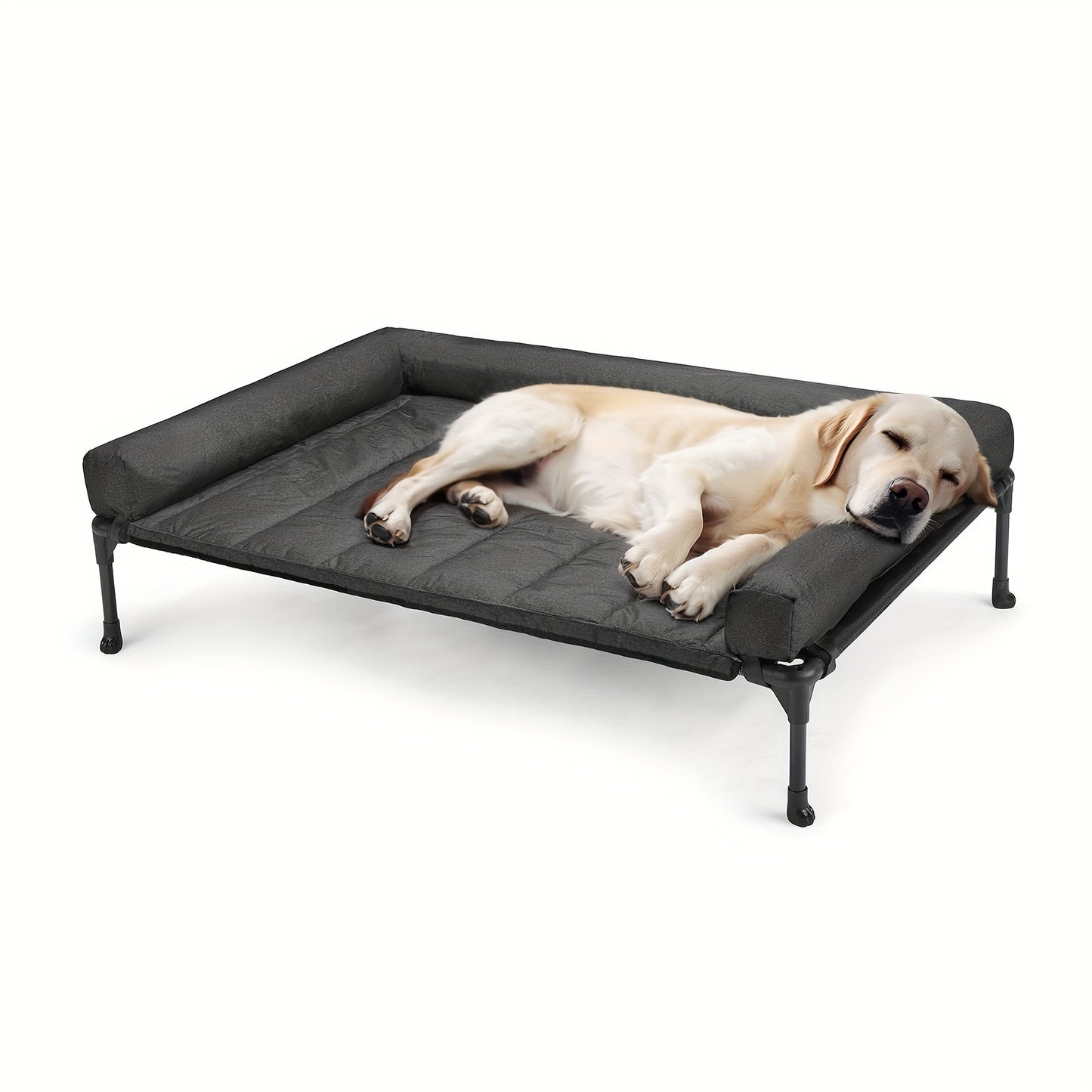 Veehoo Cooling Elevated Dog Bed with Removable Pillow-Top Mat