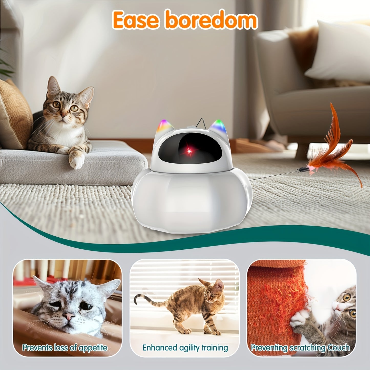Cat Laser Toy Automatic 4-in-1 Interactive Toys For Cats