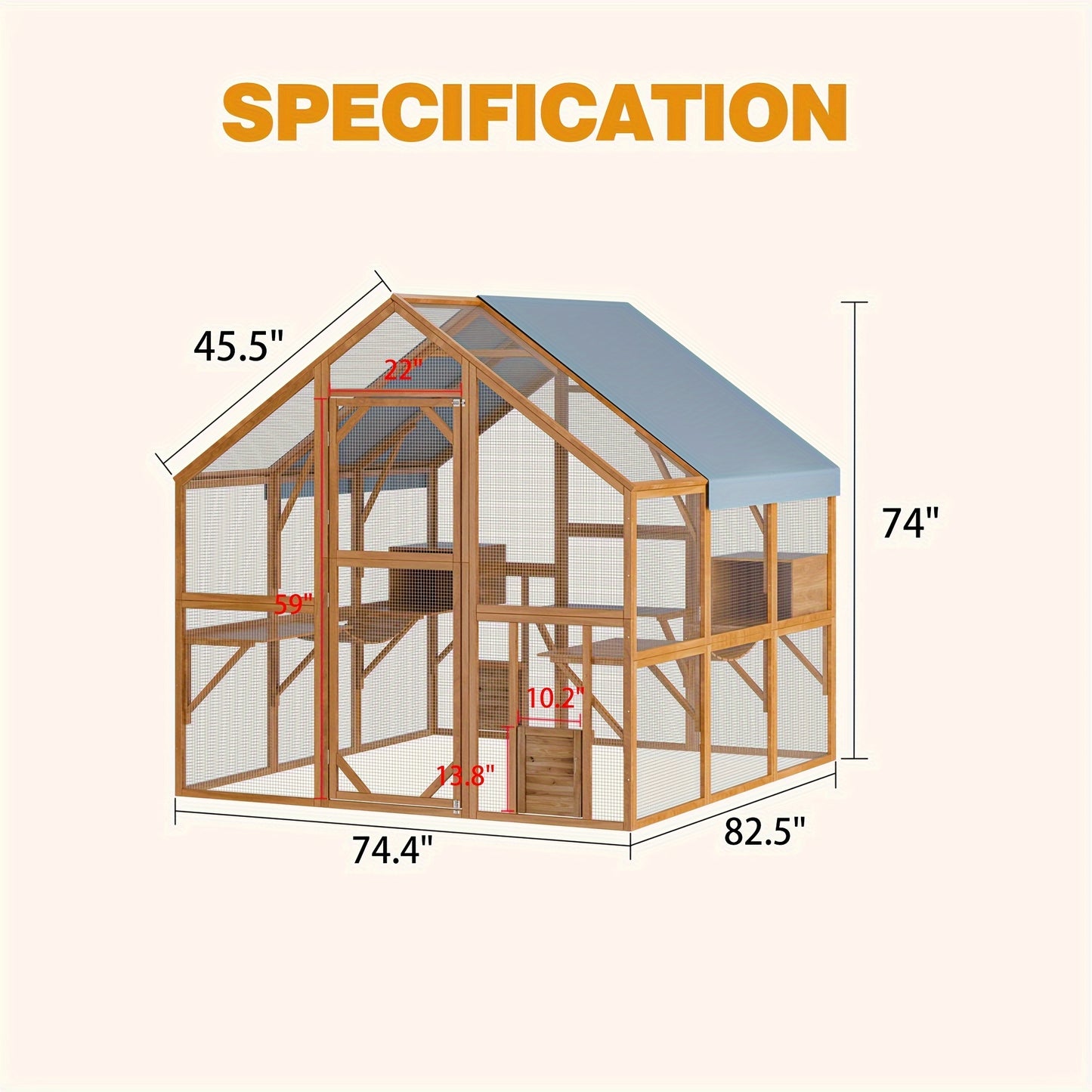 Spacious Outdoor Cat And Chicken Exploration Enclosure For Safety