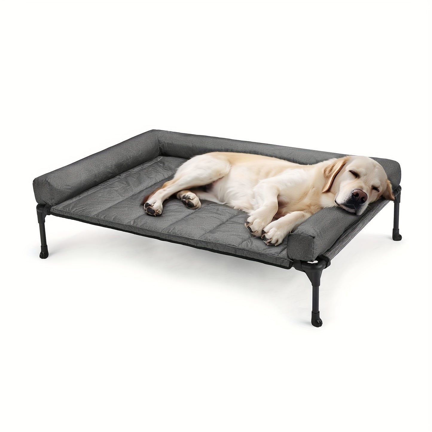 Veehoo Cooling Elevated Dog Bed with Removable Pillow-Top Mat