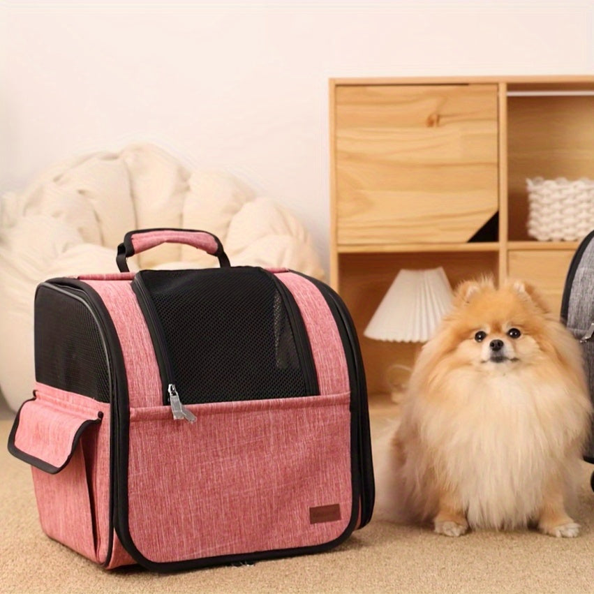 PETHAVEN Foldable Pet Travel Carrier with Stroller Design