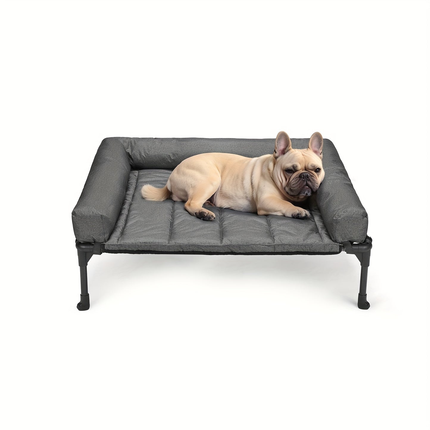 Veehoo Cooling Elevated Dog Bed with Removable Pillow-Top Mat