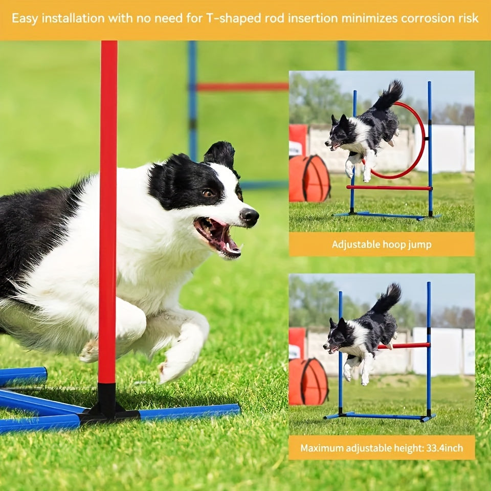 Introductory Pet Obstacle Course - Dog Agility Training Set Outdoor