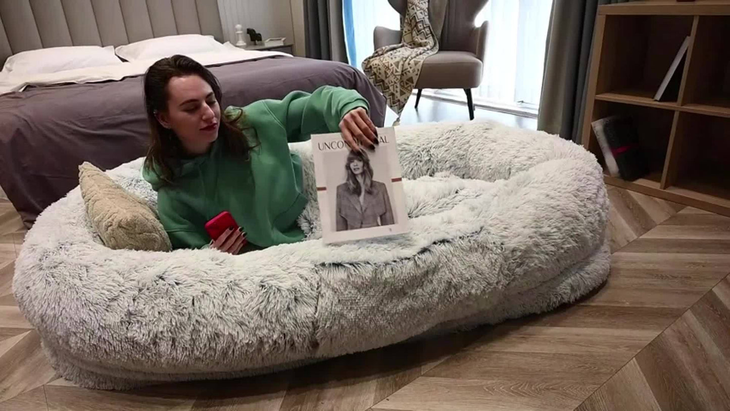 Cozy Plush Orthopedic Dog Bed with Pillow and Blanket