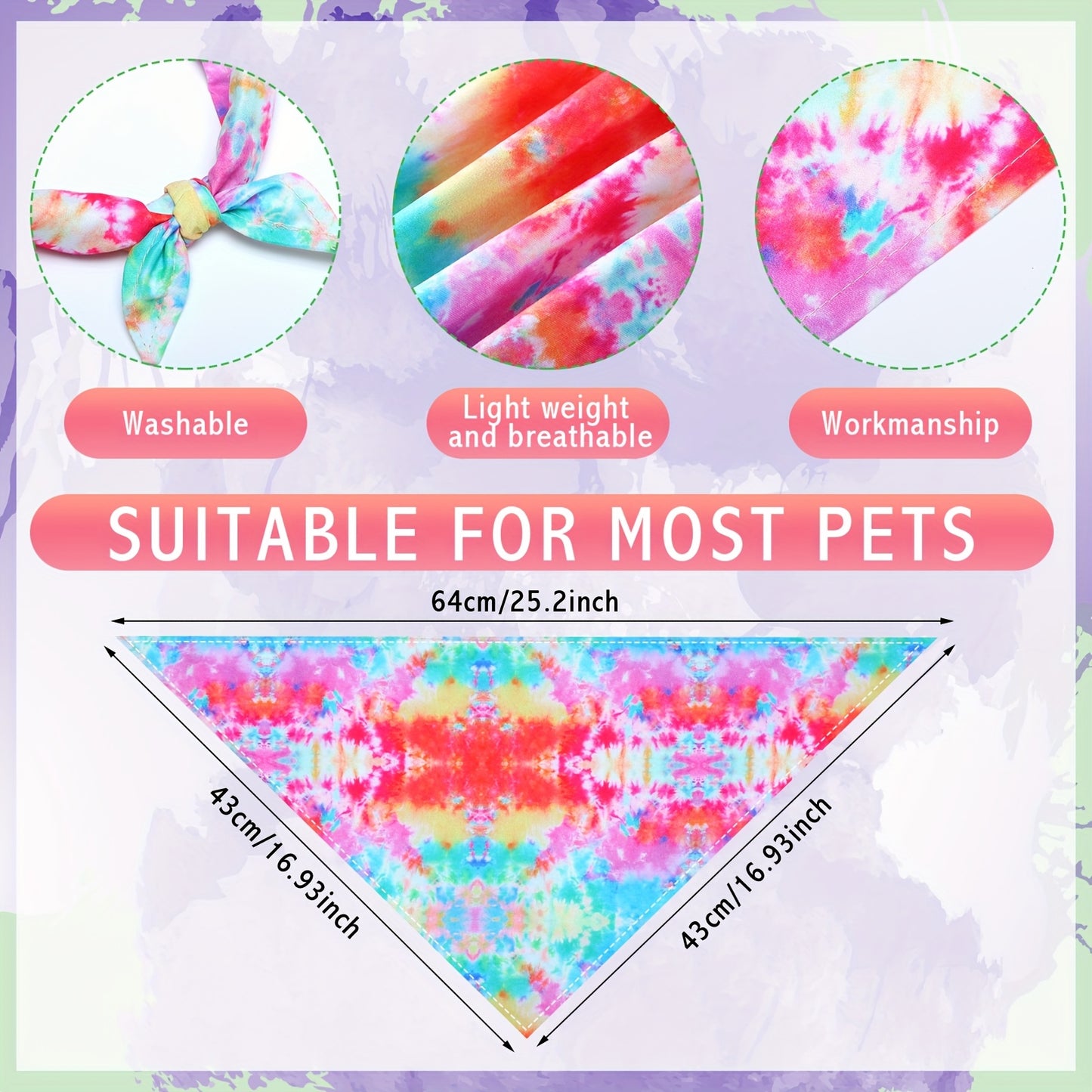 Cute Dog Bandanas Set for Summer Fun and Style