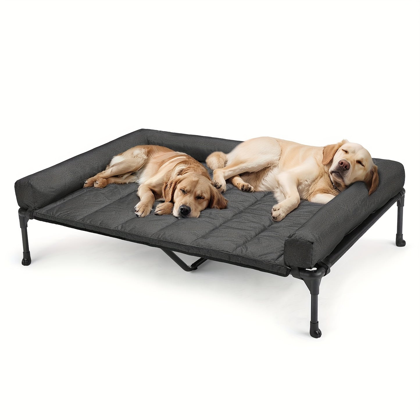 Veehoo Cooling Elevated Dog Bed with Removable Pillow-Top Mat