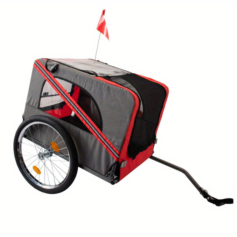 Heavy Duty Foldable Utility Pet Stroller and Bicycle Trailer