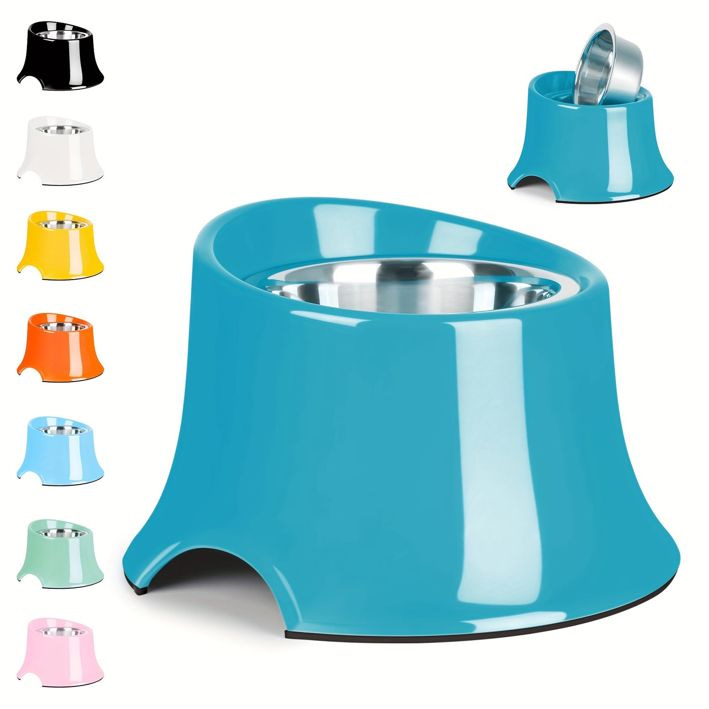 Elevated Dog Bowls Non-Slip Stainless Steel Bowl M/2 Cup