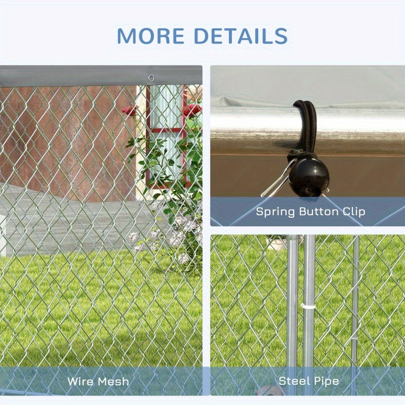 Outdoor Dog Kennel with Waterproof Roof and Lockable Door
