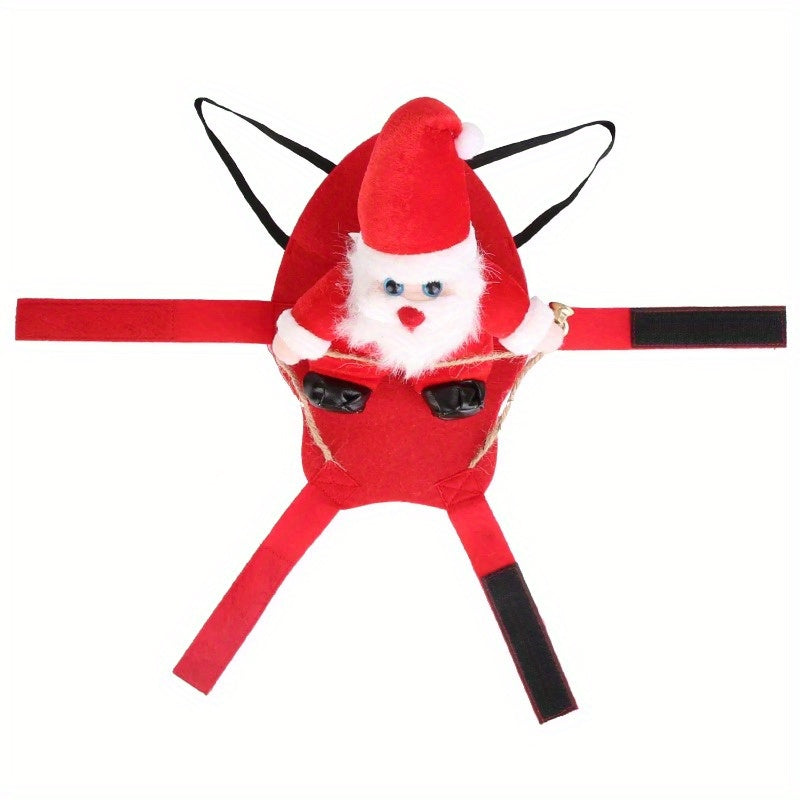 Santa Claus Sleigh Costume for Pets Perfect for Holiday Fun