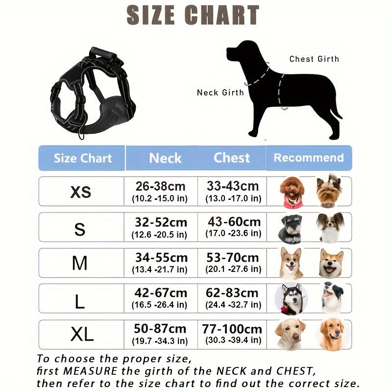 6in 1 No-Pull Dog Harness And Leash Set For All Dogs
