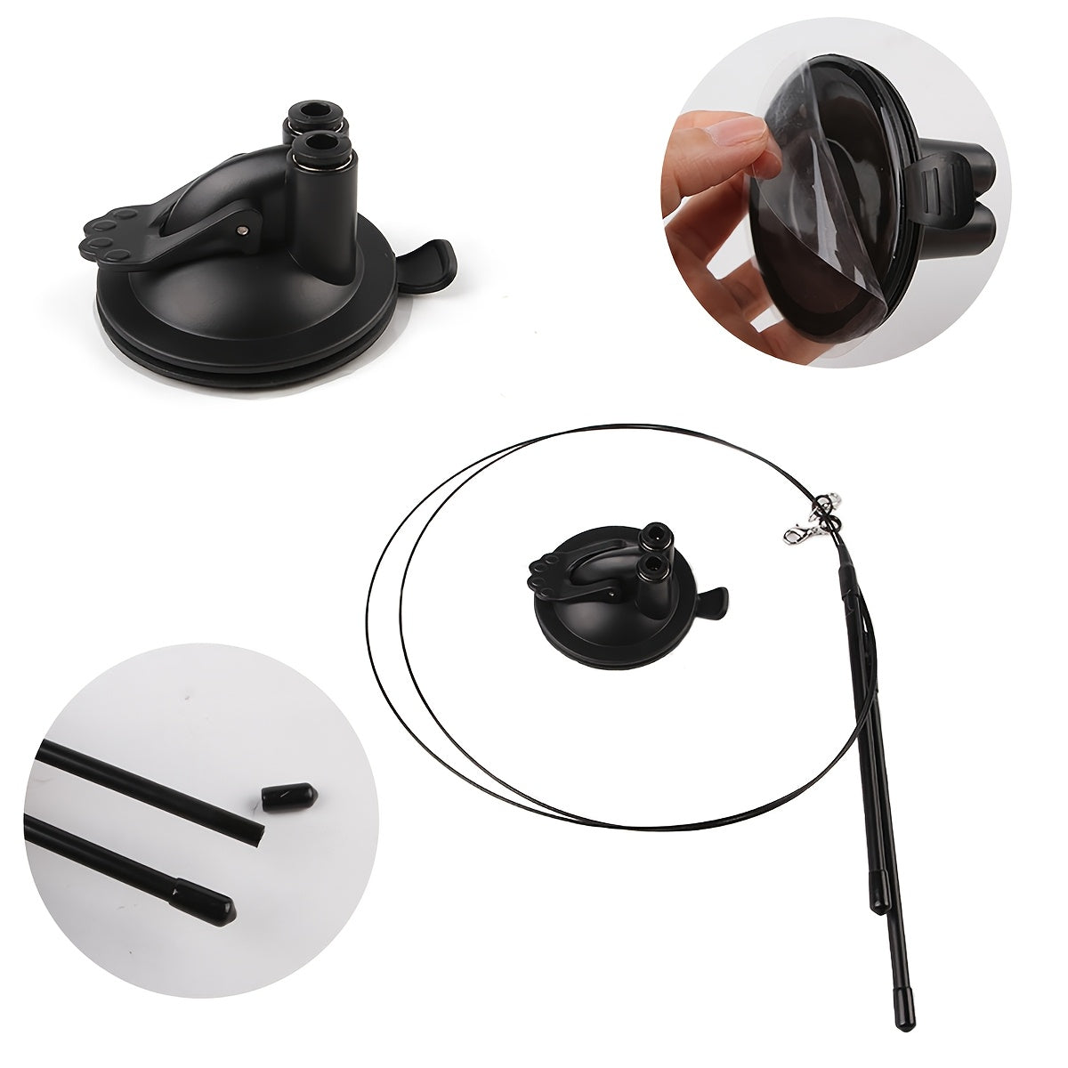 Cat Teaser Set Simulated Bird Hands-Free Cat Stick Long Rod