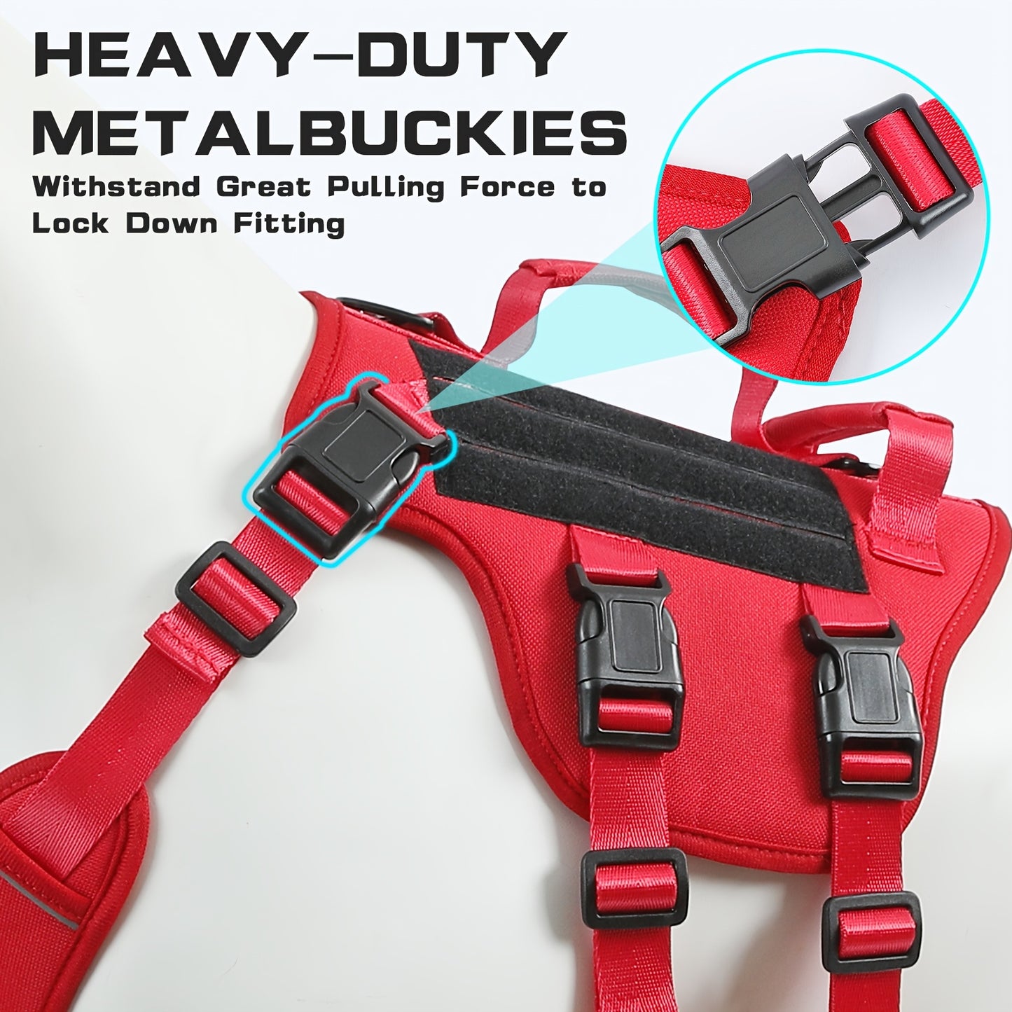 Escape-Proof Dog Harness - Reflective No-Pull Vest for Large Dogs