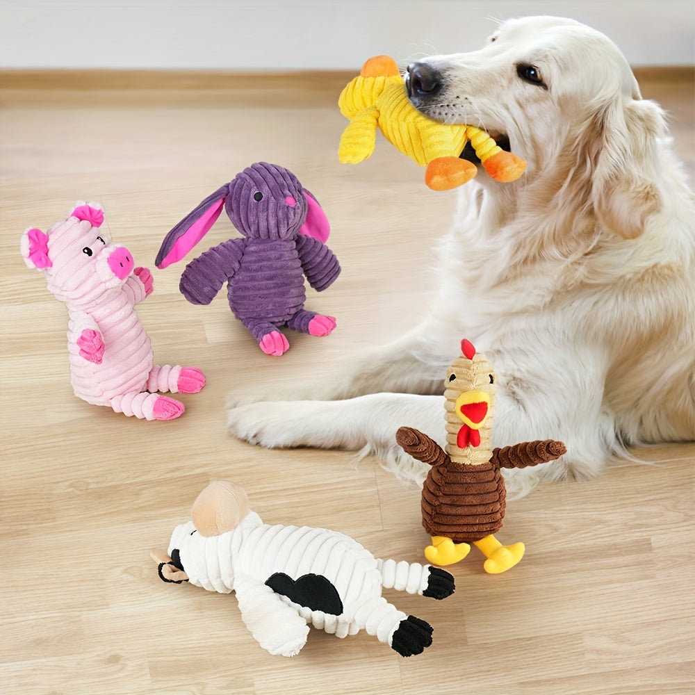 Plush Squeaky Dog Toys Value Pack Interactive Chew Bundle