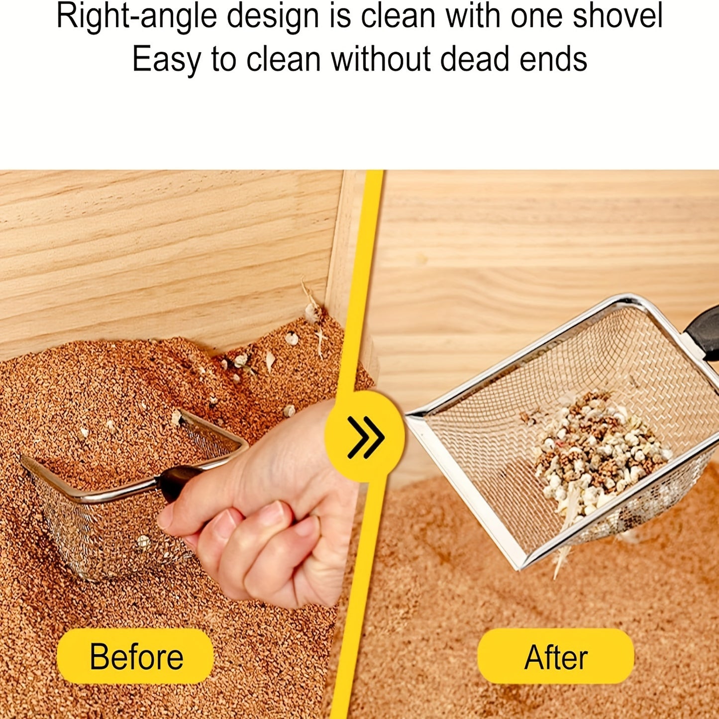 2pcs Extra Large Stainless Steel Cat Litter Scoop Durable Metal Pet Poop Shovel Efficient Filtration Tool