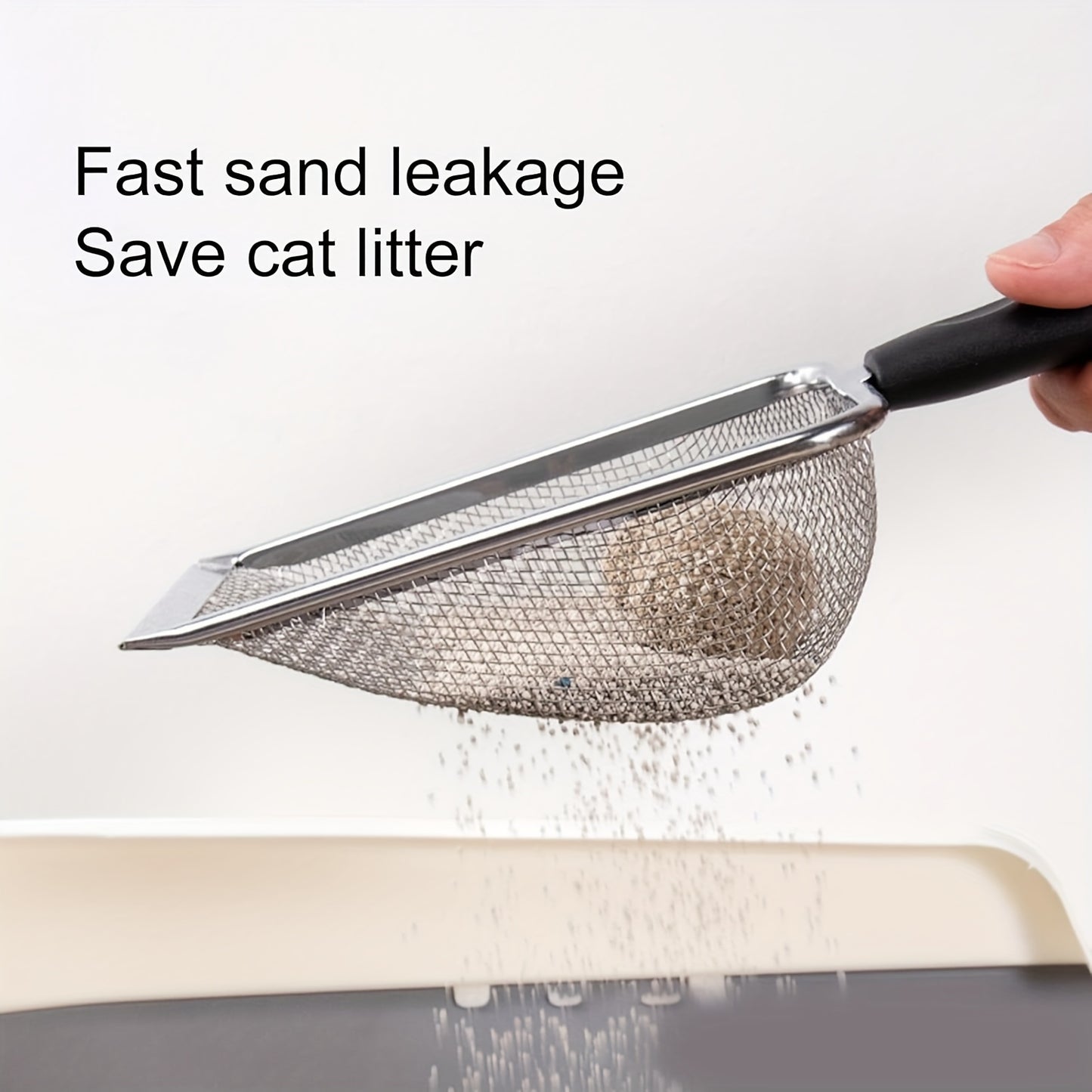 2pcs Extra Large Stainless Steel Cat Litter Scoop Durable Metal Pet Poop Shovel Efficient Filtration Tool