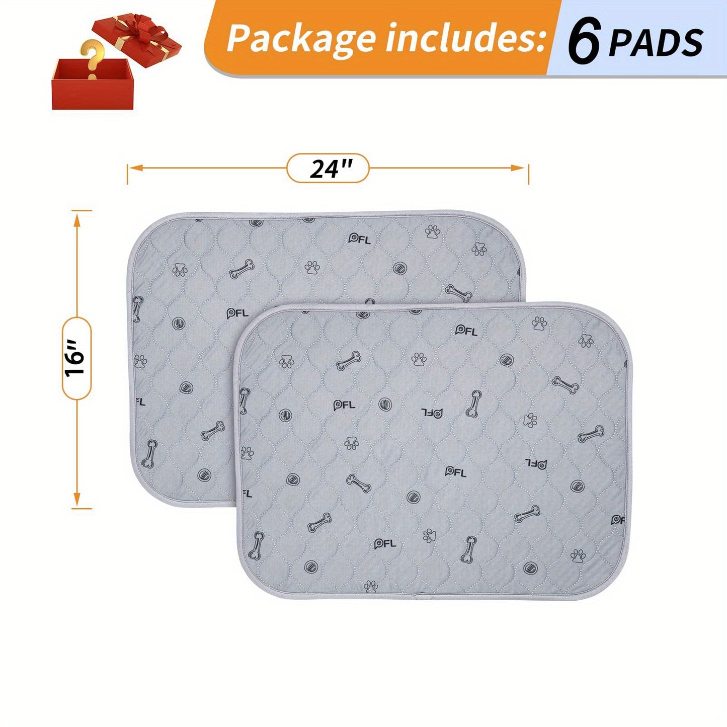 Absorbent Reusable Pee Pads for Dogs - Non-Slip Waterproof
