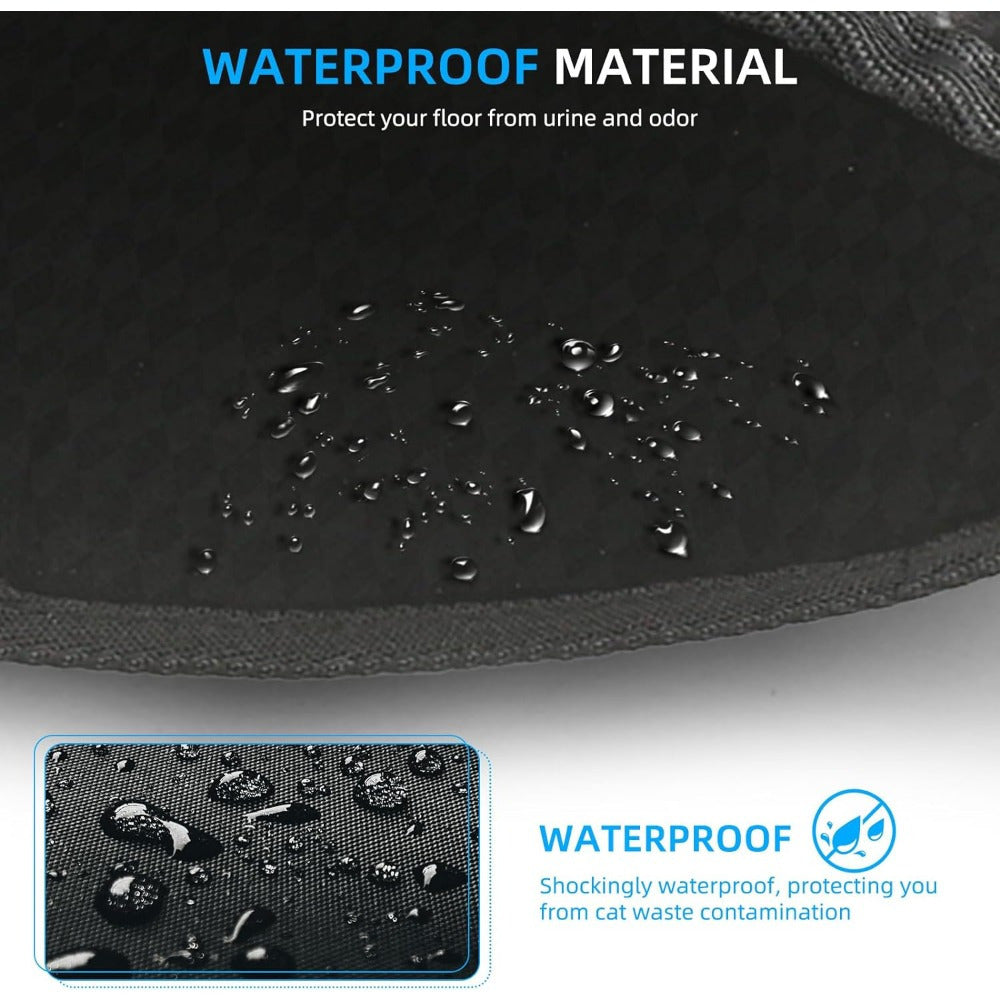 2 Pack Cat Litter Mat Litter Trapping Mat Black 25 x 18