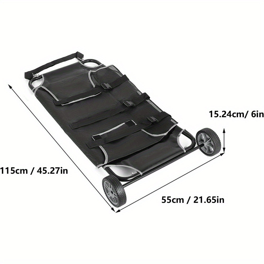 46x22 Inch Heavy-Duty Pet Stretcher Trolley Noiseless Wheels