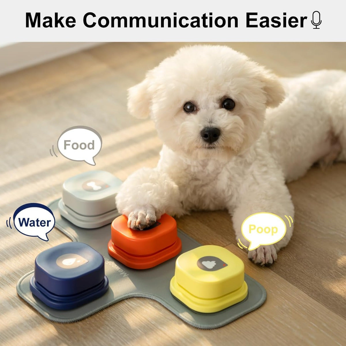 MEWOOFUN Dog Buttons for Communication Starter Pack 9pcs