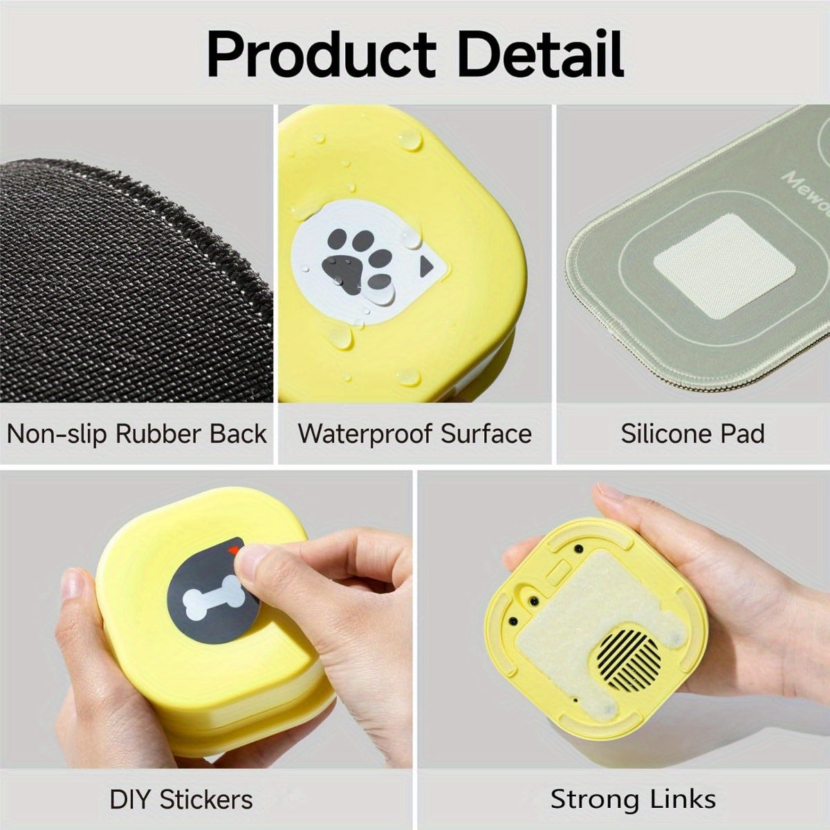 MEWOOFUN Dog Buttons for Communication Starter Pack 9pcs