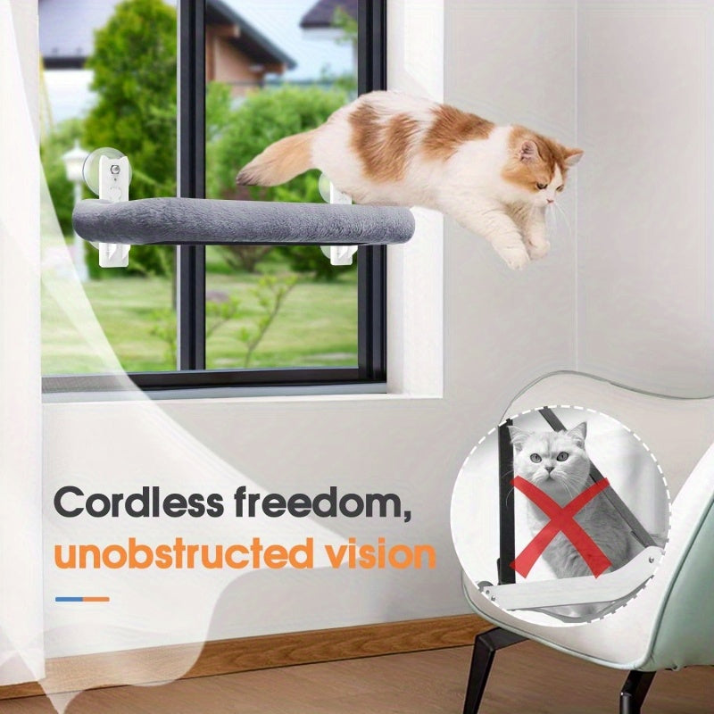 Large Cat Window Habitat With Padded Hammock And Suction Cups