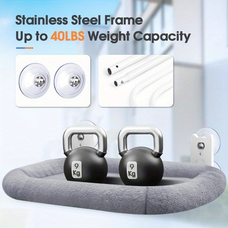 Large Cat Window Habitat With Padded Hammock And Suction Cups