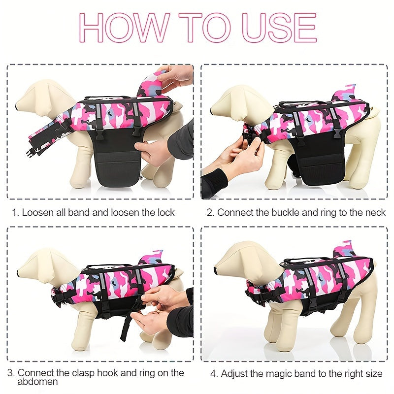 Adjustable Floating Dog Vest for Safe Beach Adventures