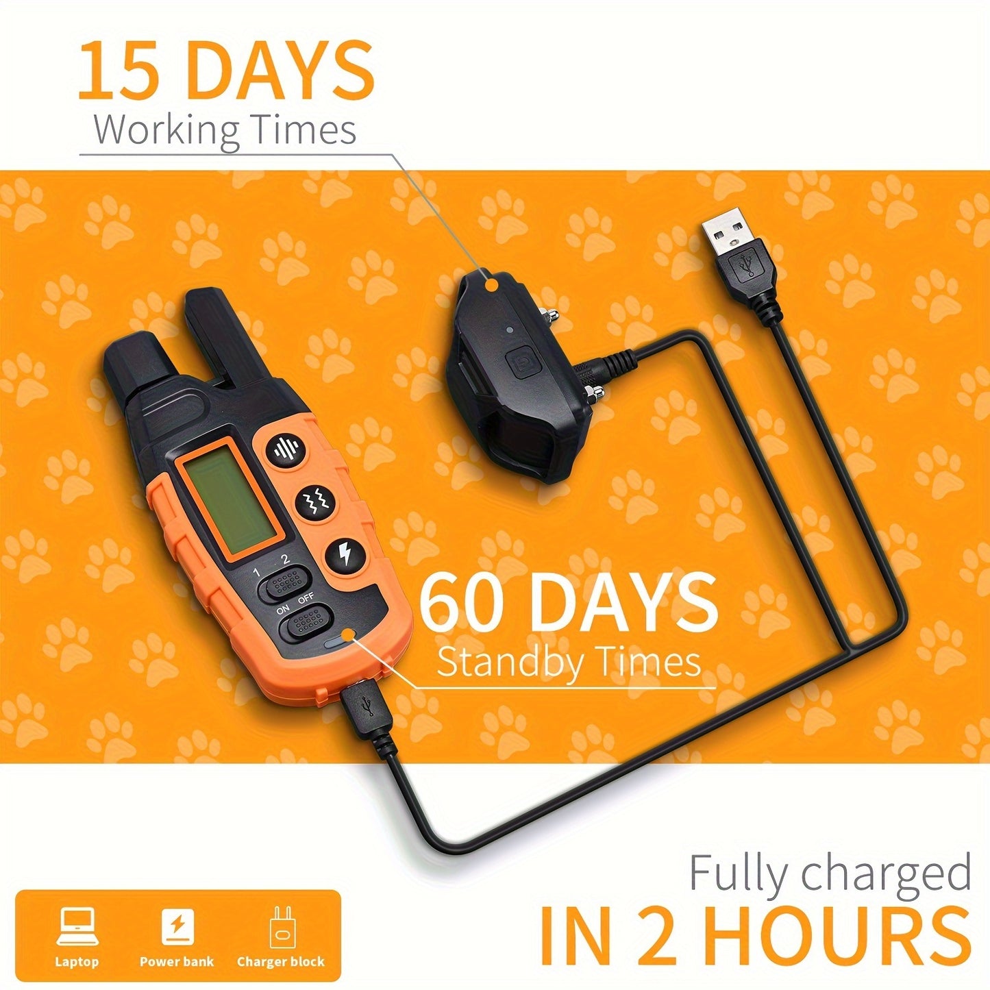 1/2 Collars 3300ft Range Dog Training Collars With Remote