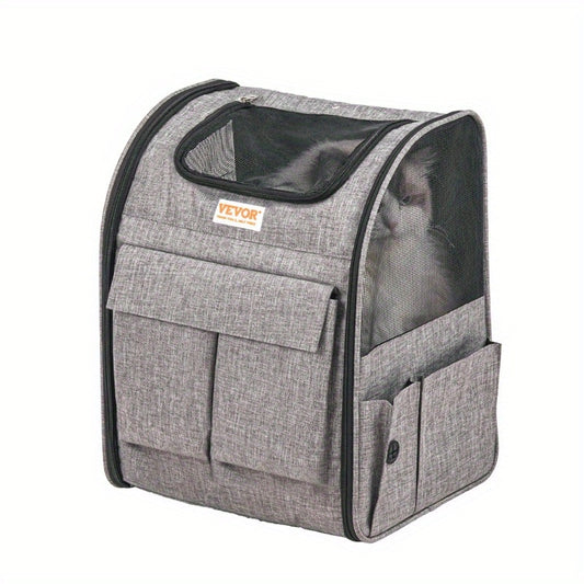 VEVOR Rolling Pet Carrier Backpack for Travel with Removable Wheels