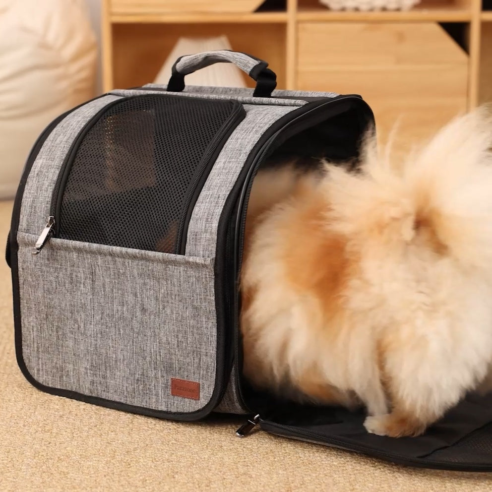 PETHAVEN Foldable Pet Travel Carrier with Stroller Design