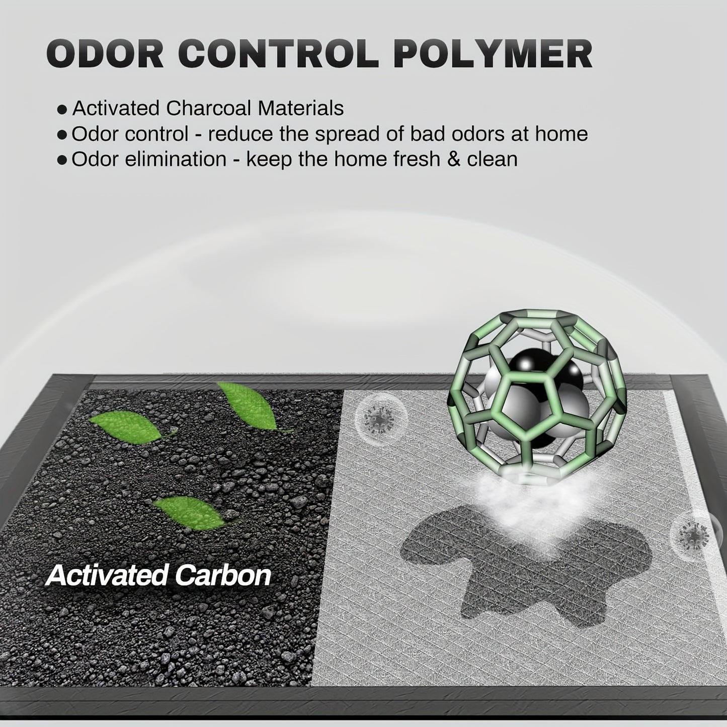 Odor-Control Training Pads 28x34 Inches Extra Large Charcoal