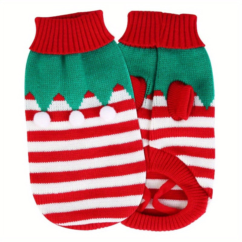 Pet Christmas Turtleneck Sweater for Dogs and Cats