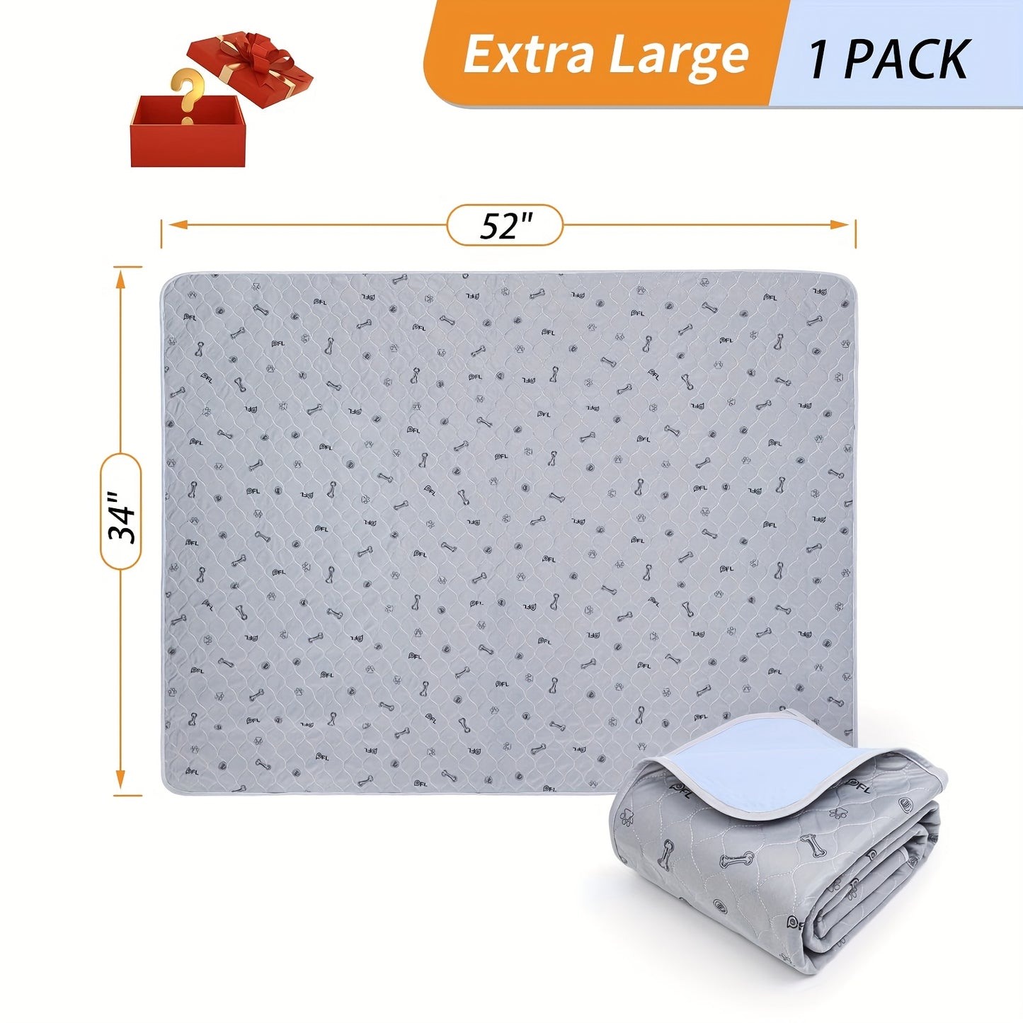 Absorbent Reusable Pee Pads for Dogs - Non-Slip Waterproof