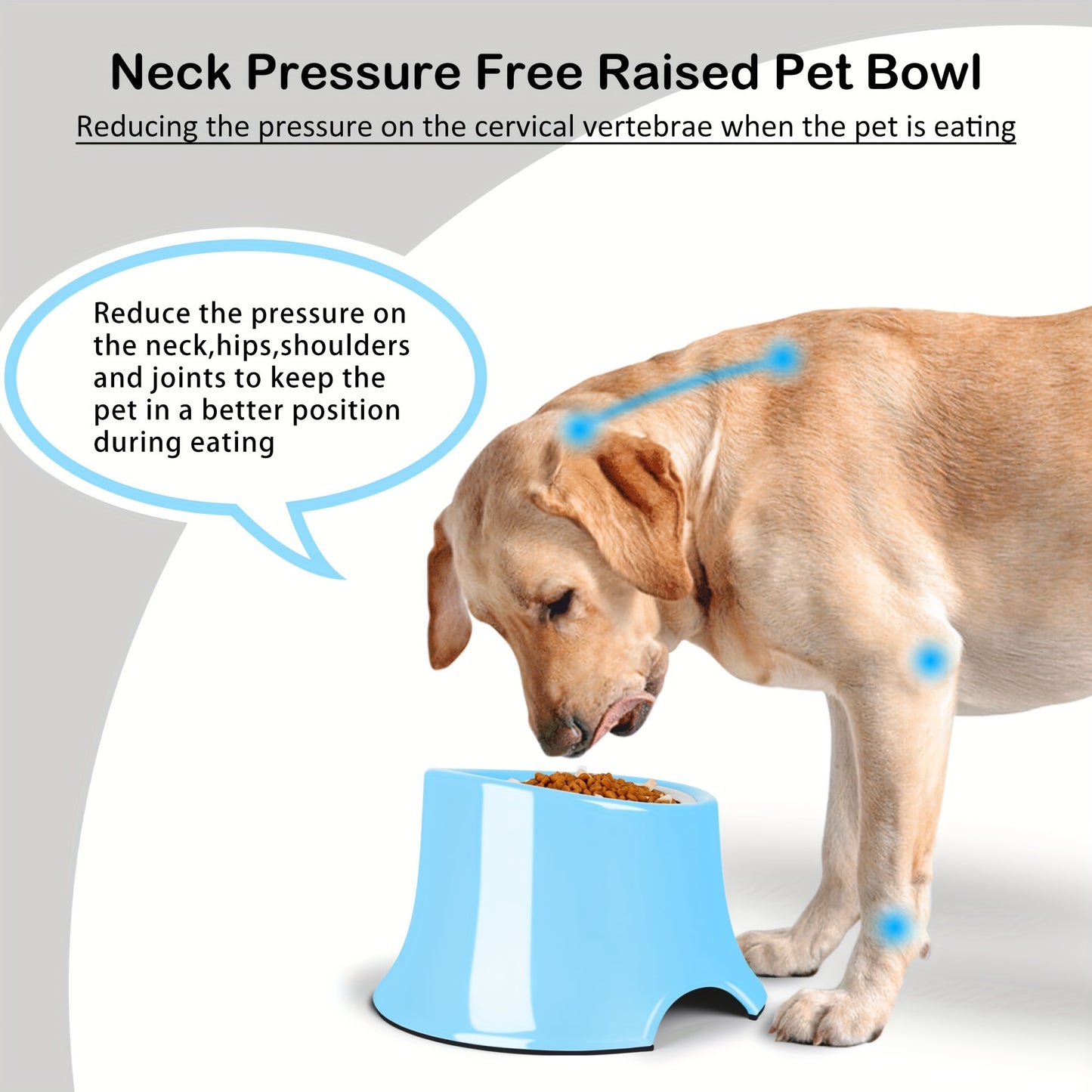 Elevated Dog Bowls Non-Slip Stainless Steel Bowl M/2 Cup