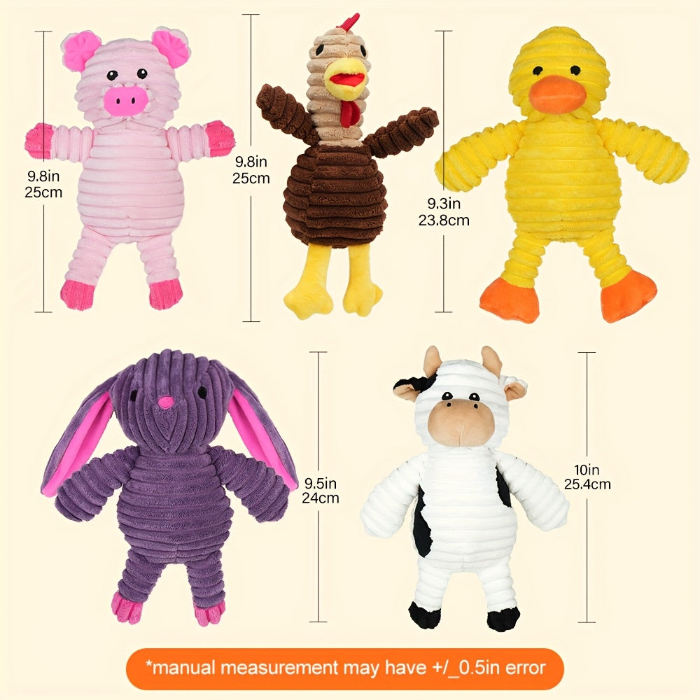 Plush Squeaky Dog Toys Value Pack Interactive Chew Bundle