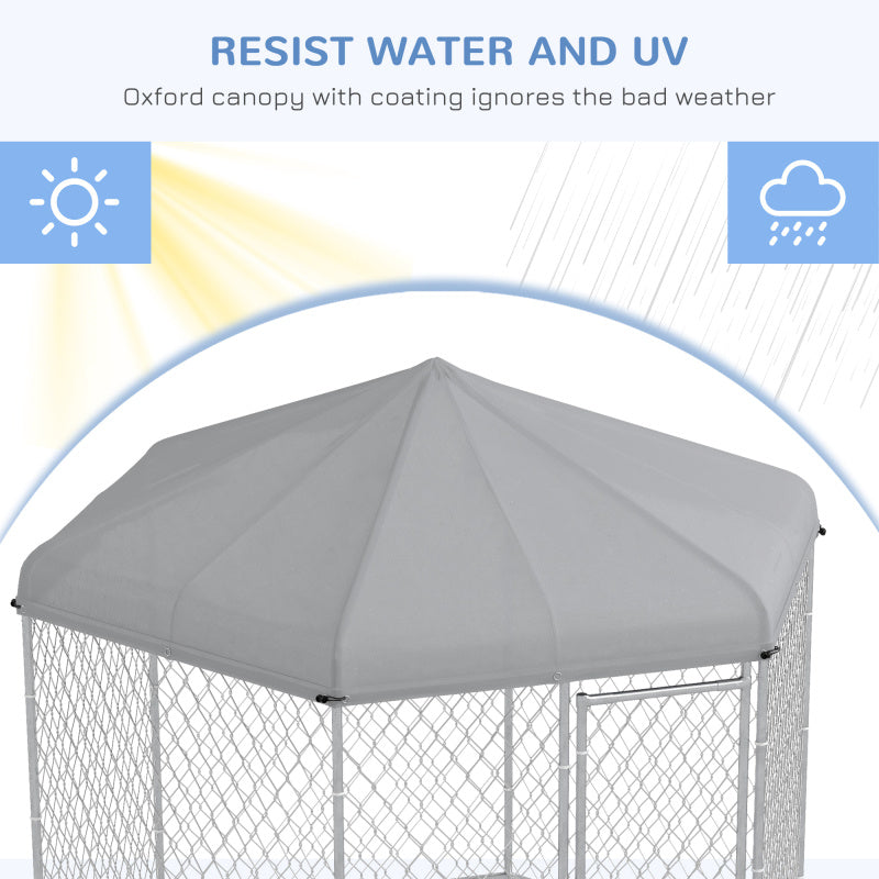 Outdoor Dog Kennel with Waterproof Roof and Lockable Door
