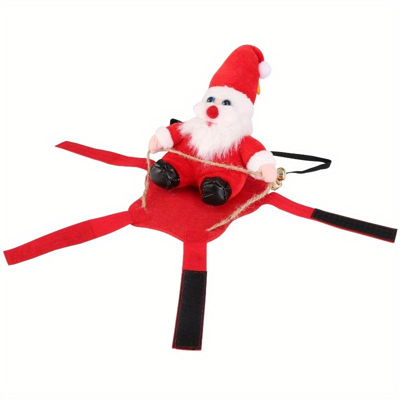 Santa Claus Sleigh Costume for Pets Perfect for Holiday Fun