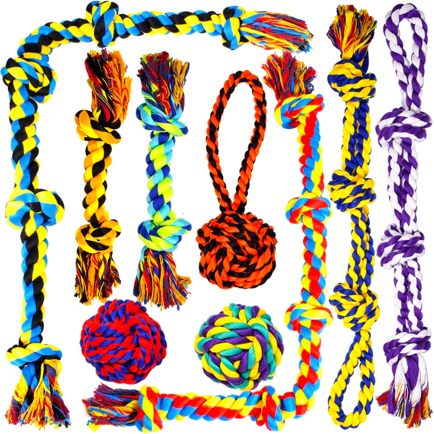Durable Heavy Duty Dog Chew Toys Set for Aggressive Chewers