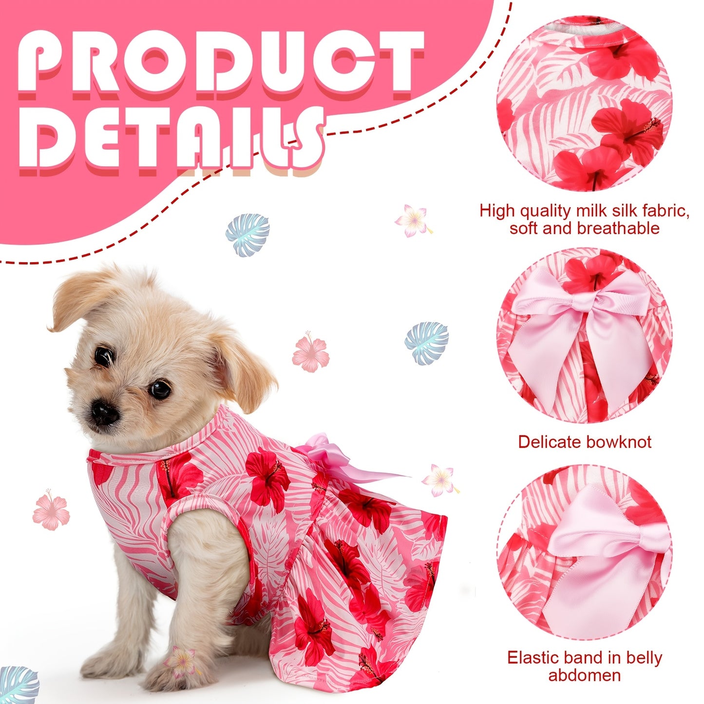 Hawaiian Summer Dog Dresses for Tropical Fun and Parties