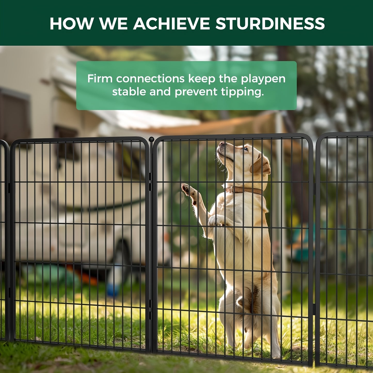 Indoor Outdoor Dog Cage and Decorative Fence for All Pets