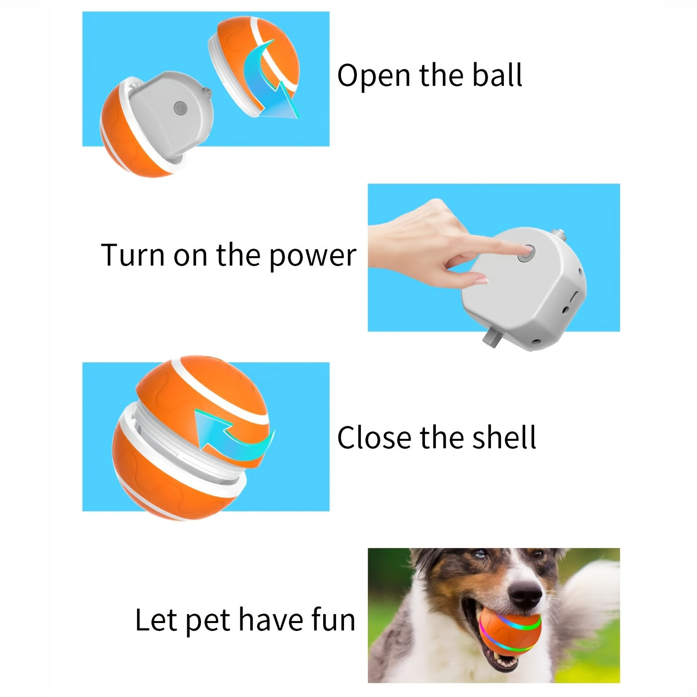 Interactive Remote Control Vibrating Ball Toy for Dogs