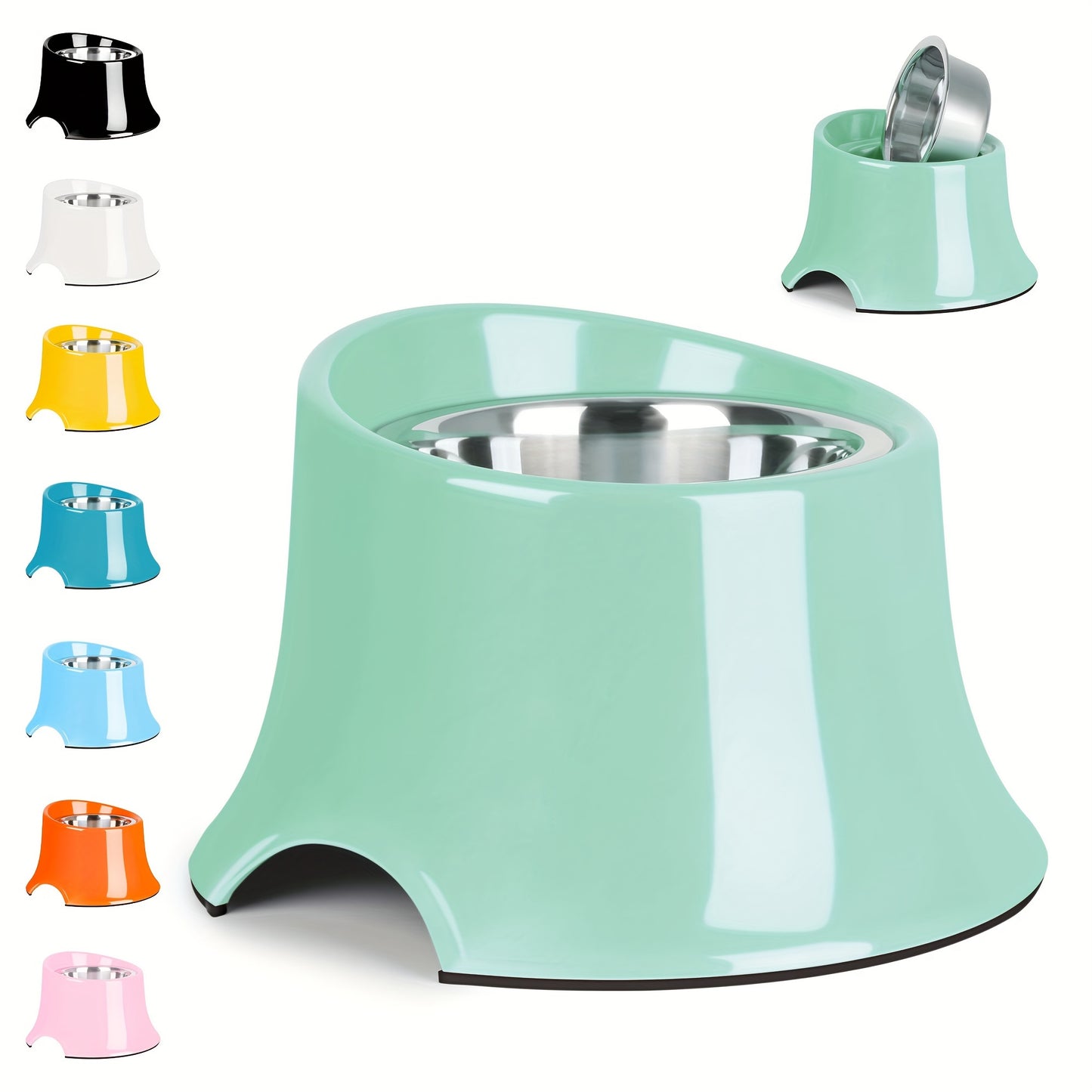 Elevated Dog Bowls Non-Slip Stainless Steel Bowl M/2 Cup