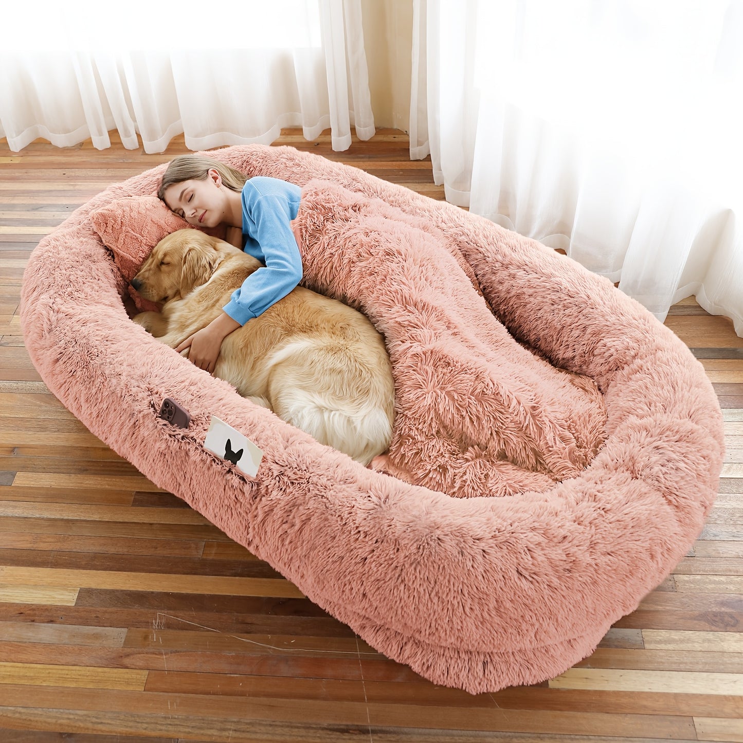 Cozy Plush Orthopedic Dog Bed with Pillow and Blanket