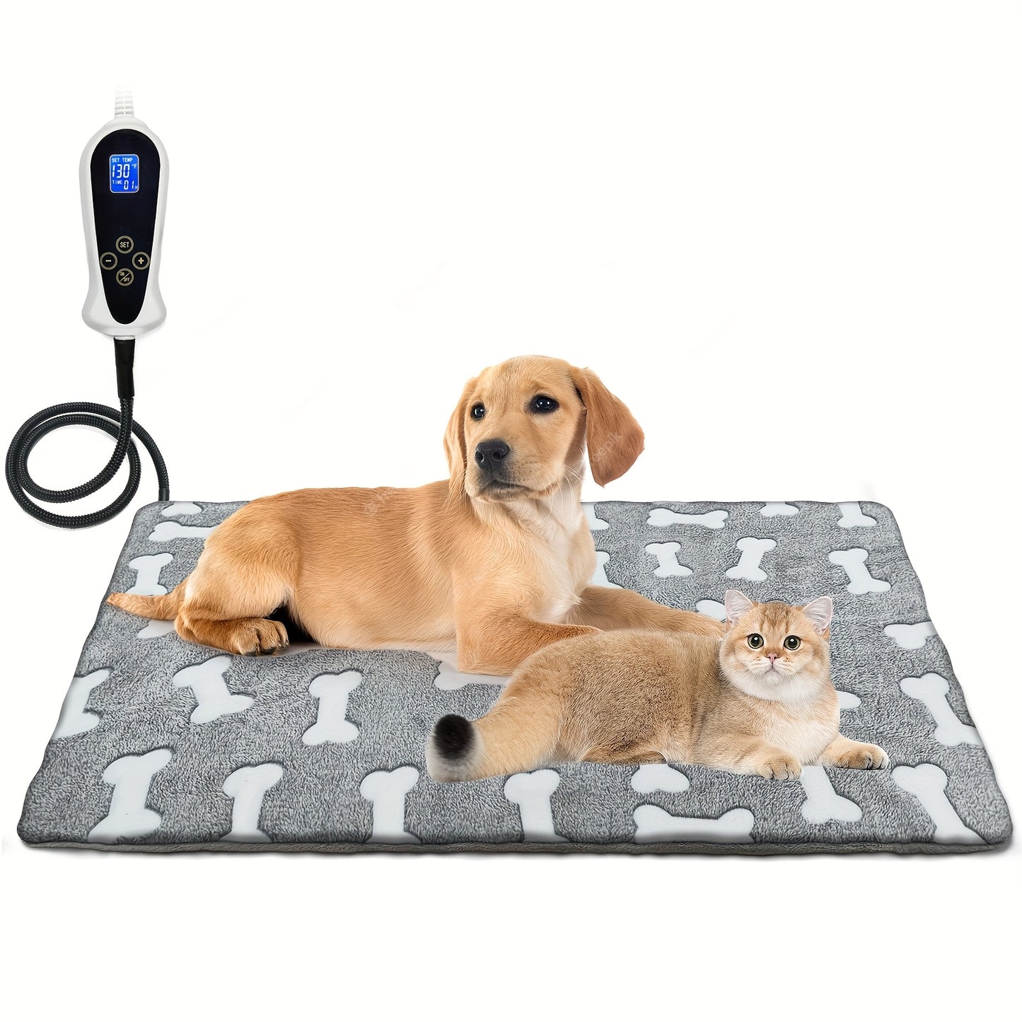 Pet Heating Pad with Smart Thermostatic Control and Timer