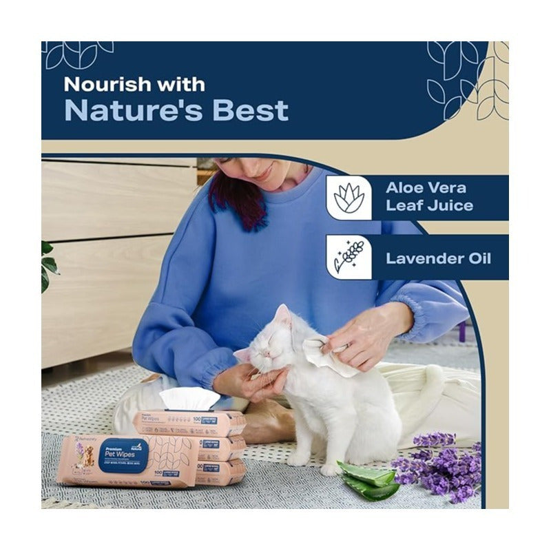 Pet Wipes for Dogs and Cats 400 Pack Lavender Non Toxic