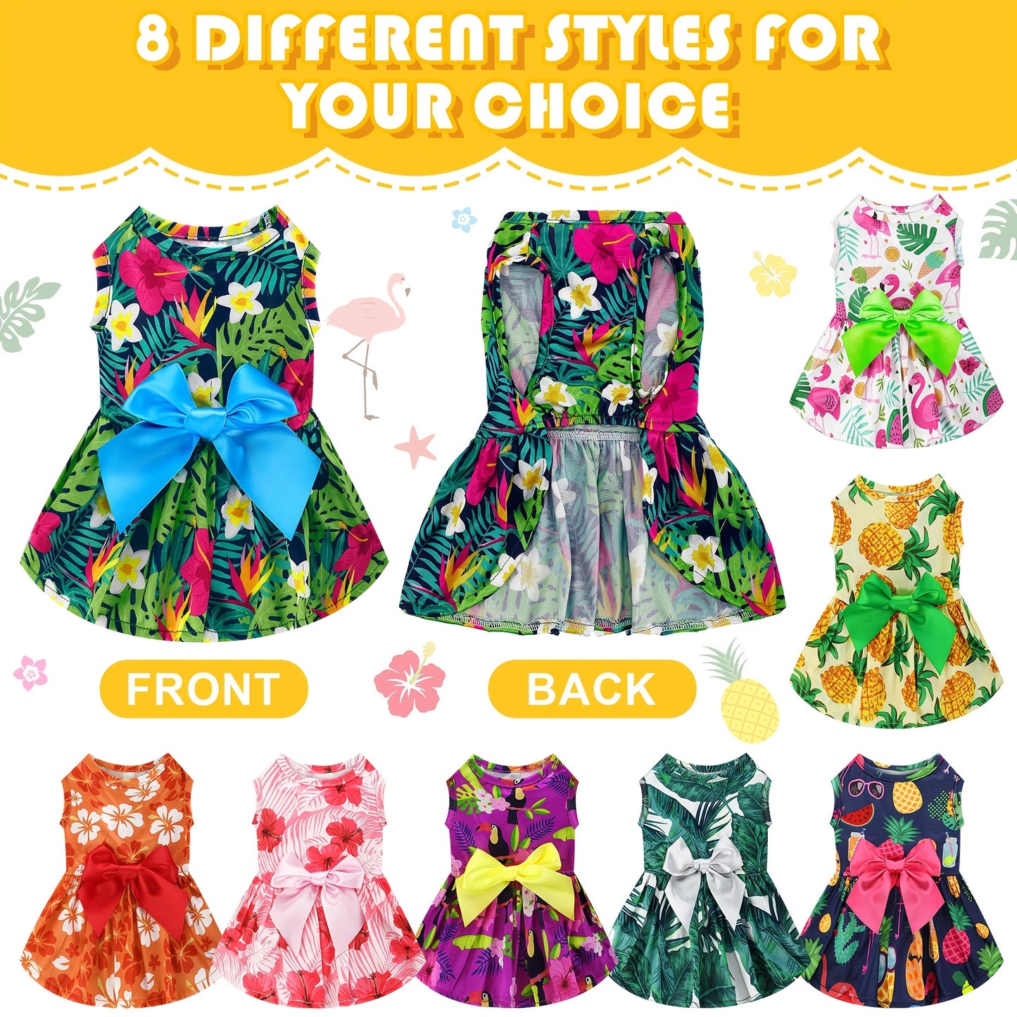 Hawaiian Summer Dog Dresses for Tropical Fun and Parties