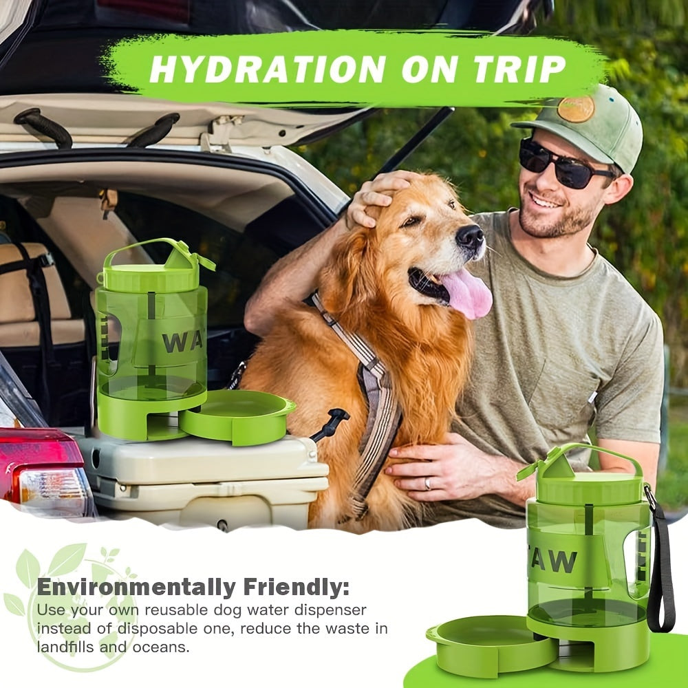 74 Oz Macaron Colored Dog Travel Water Bottle With Bowl