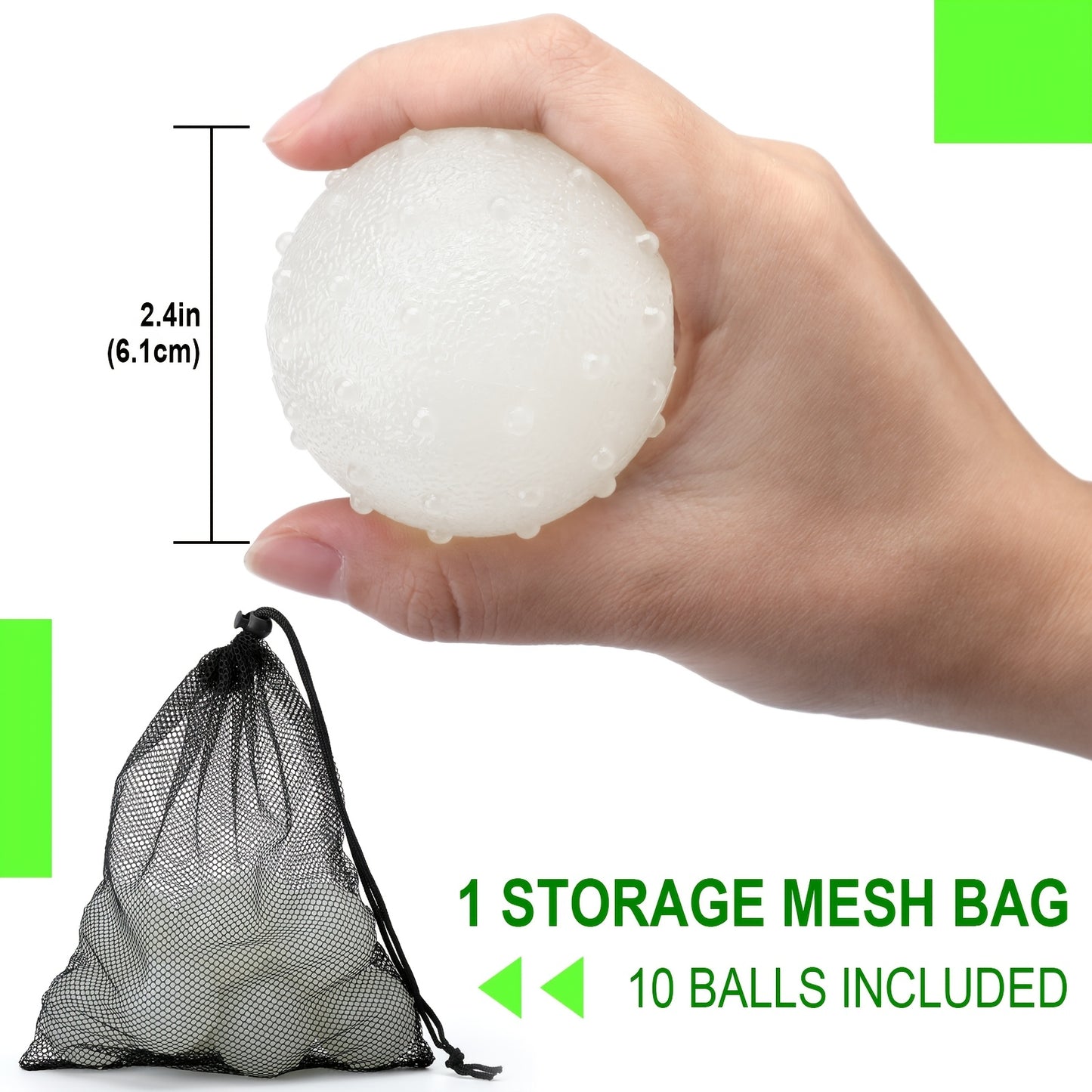 10pcs Glow in The Dark Dog Toys Fetch Balls for Small Dogs
